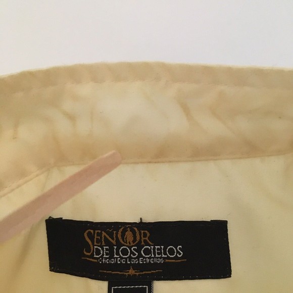 El Señor de los Cielos Cowboy Shirt Embroidered Long Sleeve spurs wooden buttons - Picture 7 of 8